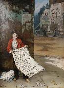 Augustus e.mulready A London news boy painting